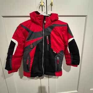 Obermeyer Red and Black Ski Jacket size 6